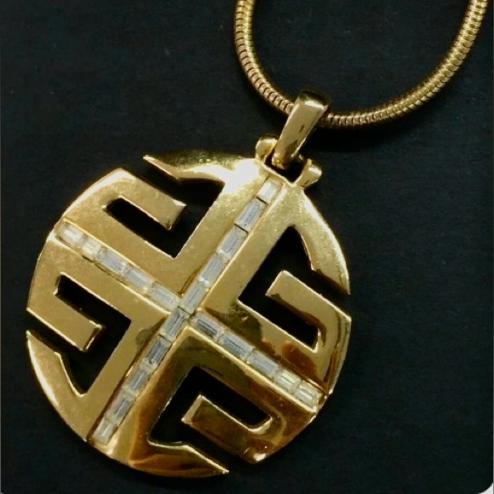 Givenchy gold tone G logo Necklace